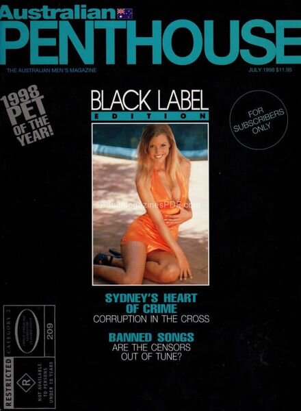 Australian Penthouse – July 1998 Black Label Cover