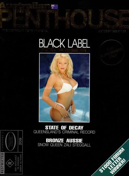 Australian Penthouse – October 1998 Black Label Cover