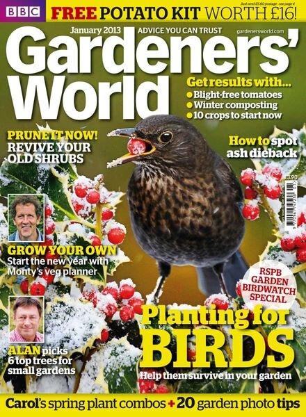 BBC Gardeners World – December 2012 Cover
