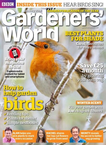BBC Gardeners World – December 2013 Cover