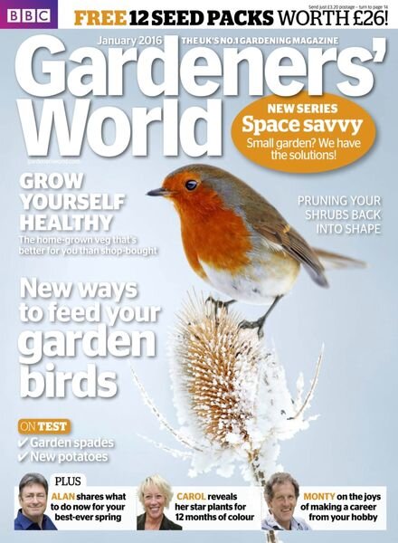 BBC Gardeners World – December 2015 Cover