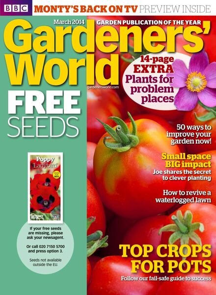 BBC Gardeners World – February 2014 Cover