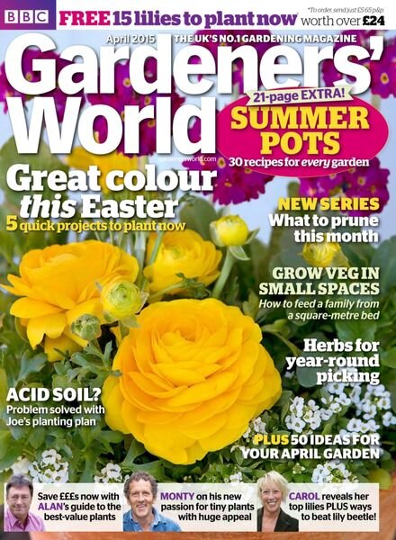 BBC Gardeners World – March 2015 Cover
