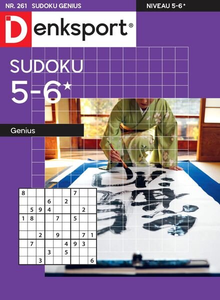 Denksport Sudoku 5-6 genius – 08 juni 2023 Cover