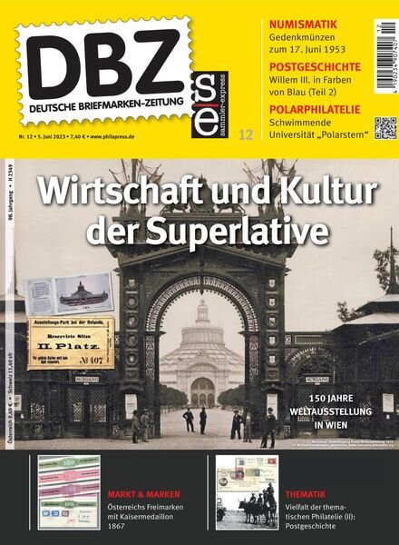 Deutsche Briefmarken-Zeitung – 05 Juni 2023 Cover