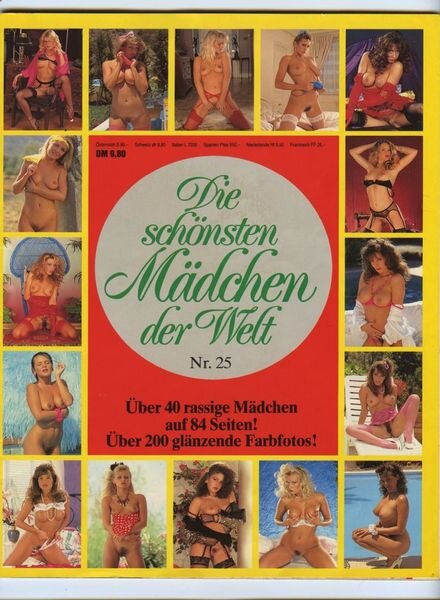 Die schOnsten Madchen der Welt – Nr. 25 1992 Cover