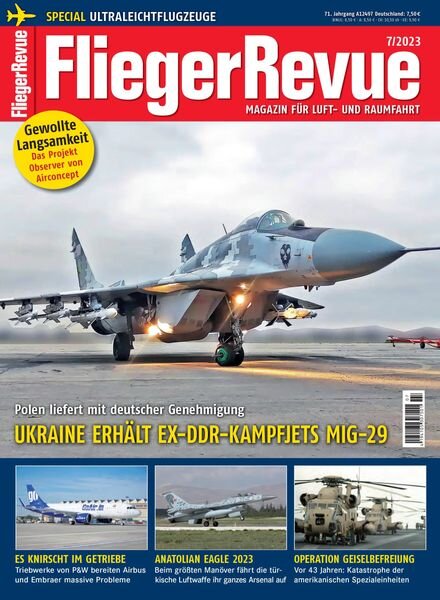 FliegerRevue – Juli 2023 Cover