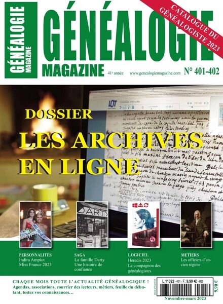 Genealogie – Novembre-Mars 2023 Cover
