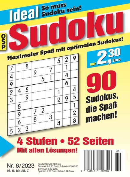 Ideal Sudoku – Nr 6 2023 Cover