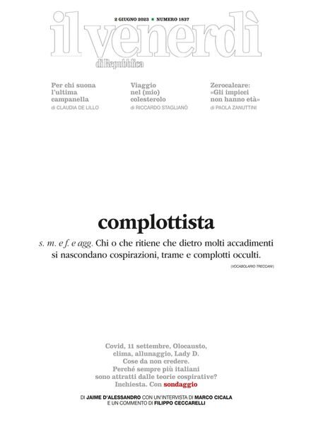 Il Venerdi di Repubblica – 2 Giugno 2023 Cover