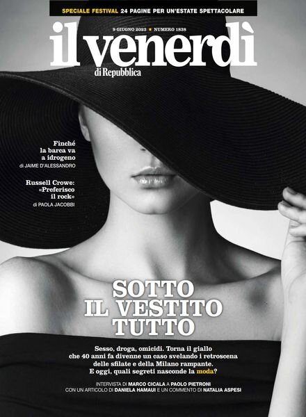 Il Venerdi di Repubblica – 9 Giugno 2023 Cover