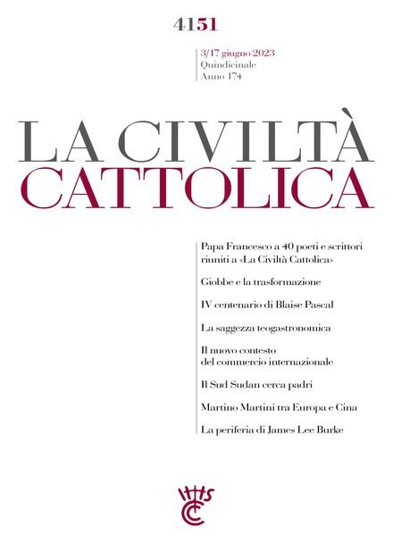 La Civilta Cattolica – 3 Giugno 2023 Cover