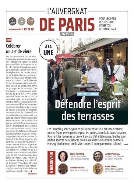 L’Auvergnat de Paris – 01 juin 2023 Cover