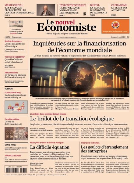 Le nouvel Economiste – 02 juin 2023 Cover