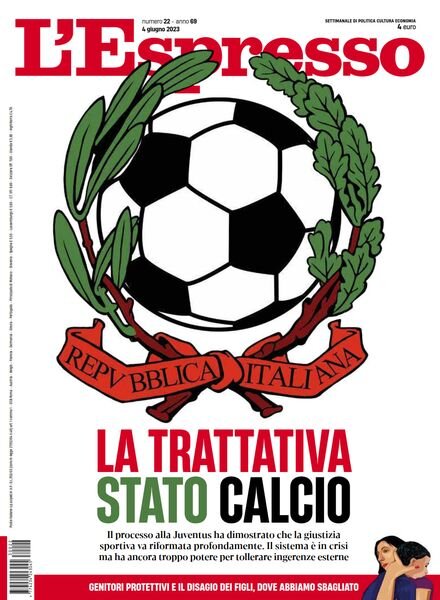 l’Espresso – 4 Giugno 2023 Cover