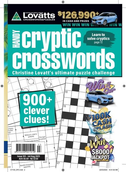 Lovatts Handy Cryptic – July 2023 Cover