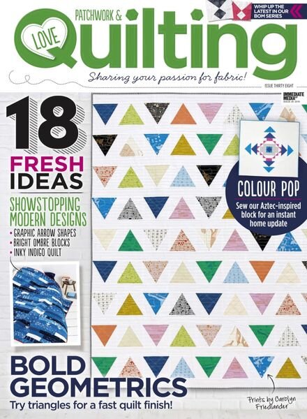 Love Patchwork & Quilting – August 2016 Cover
