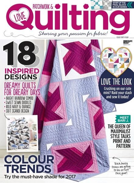 Love Patchwork & Quilting – February 2017 Cover
