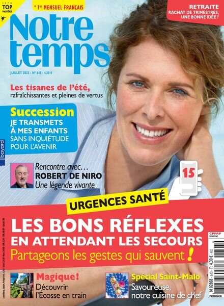 Notre Temps – Juillet 2023 Cover