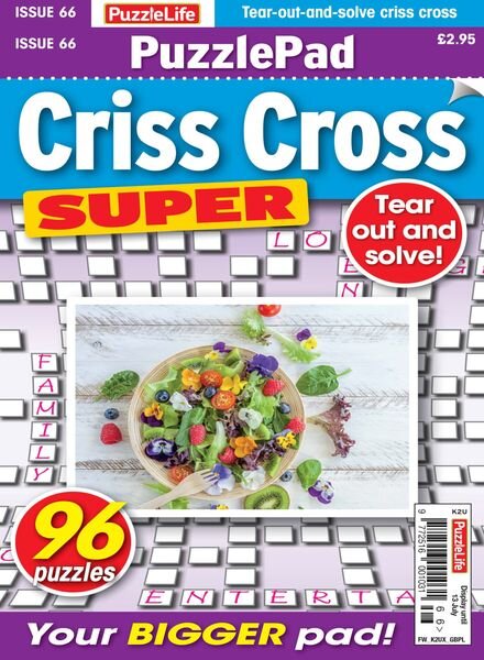 PuzzleLife PuzzlePad Criss Cross Super – 15 June 2023 Cover