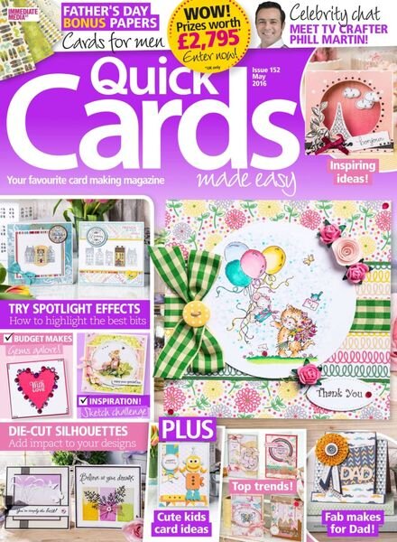 Quick Cards Made Easy – April 2016 Cover