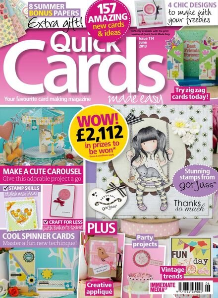 Quick Cards Made Easy – May 2013 Cover