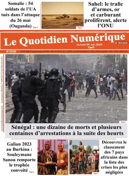 Quotidien Numerique d’Afrique – 05 juin 2023 Cover