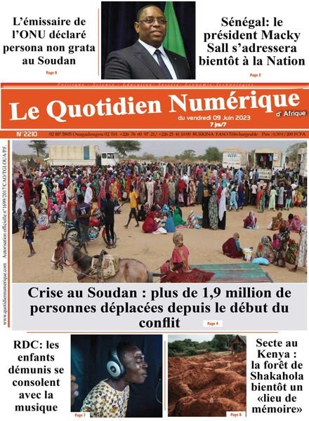 Quotidien Numerique d’Afrique – 09 juin 2023 Cover