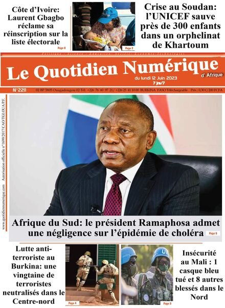 Quotidien Numerique d’Afrique – 12 juin 2023 Cover