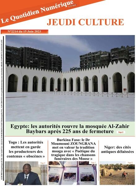 Quotidien Numerique d’Afrique – 15 juin 2023 Cover