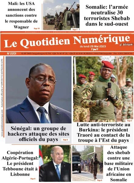 Quotidien Numerique d’Afrique – 29 mai 2023 Cover