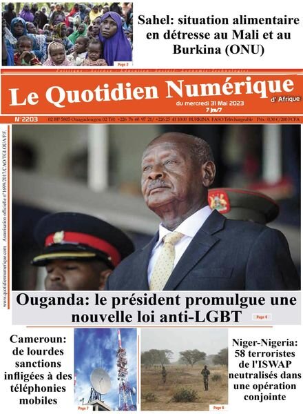 Quotidien Numerique d’Afrique – 31 mai 2023 Cover