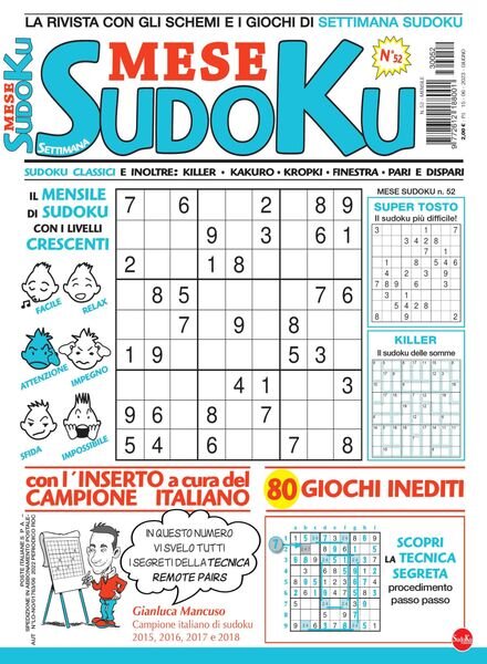 Settimana Sudoku Mese – 15 giugno 2023 Cover
