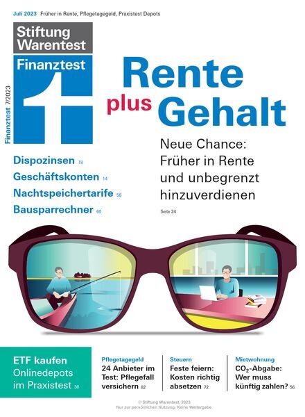 Stiftung Warentest Finanztest – Juli 2023 Cover