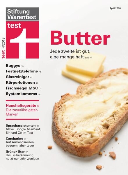 Stiftung Warentest Test – April 2018 Cover