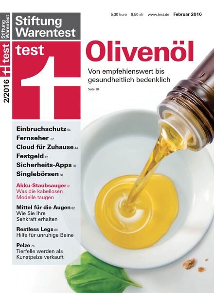 Stiftung Warentest Test – Februar 2016 Cover