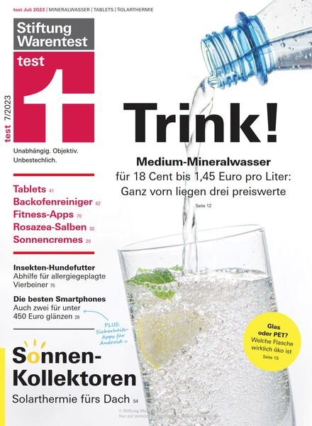 Stiftung Warentest Test – Juli 2023 Cover