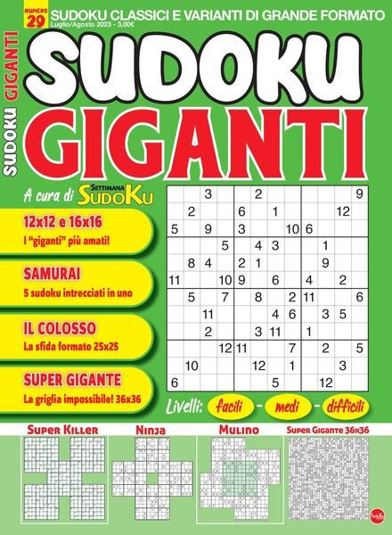 Sudoku Giganti – giugno 2023 Cover