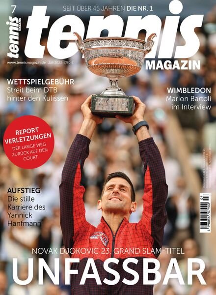tennis Magazin – Juli 2023 Cover
