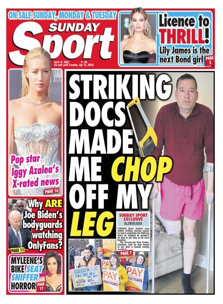 The Sunday Sport – April 16 2023 Cover