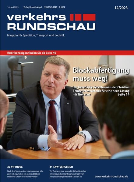 VerkehrsRundschau – 07 Juni 2023 Cover
