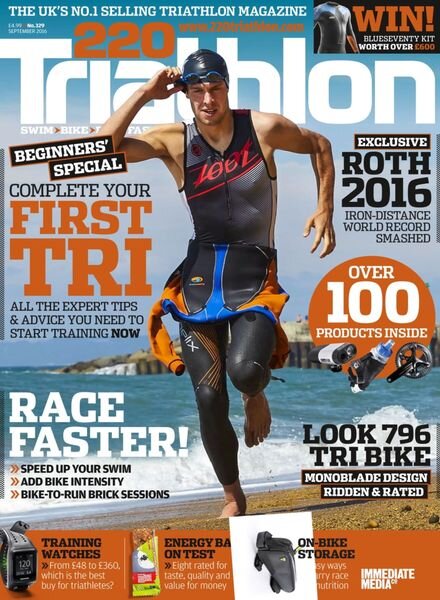 220 Triathlon – August 2016 Cover