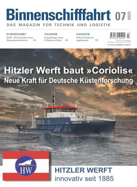 Binnenschifffahrt – Juli 2023 Cover