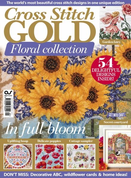 Cross Stitch Gold Florals – June 2023 Cover