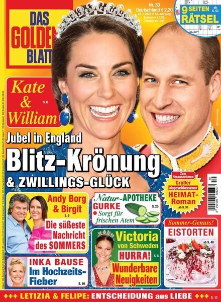 Das Goldene Blatt – 22 Juli 2023 Cover