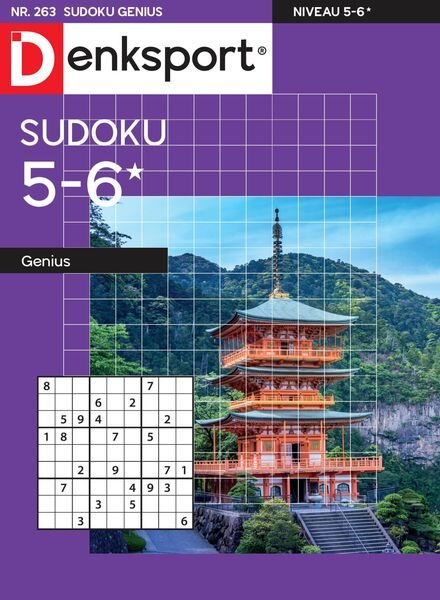 Denksport Sudoku 5-6 genius – 20 juli 2023 Cover
