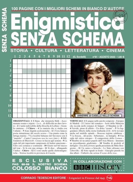 Enigmistica Senza Schema – agosto 2023 Cover