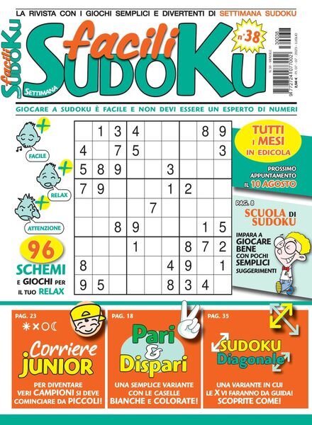 Facili Sudoku – luglio 2023 Cover