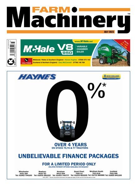 Farm Machinery – July 2023 Cover