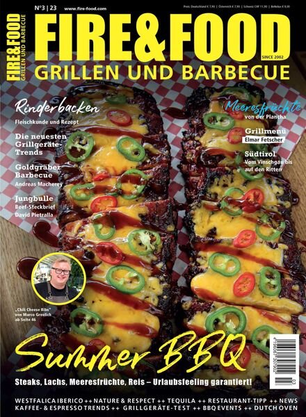 Fire & Food Grillen und Barbecuen – Juli 2023 Cover
